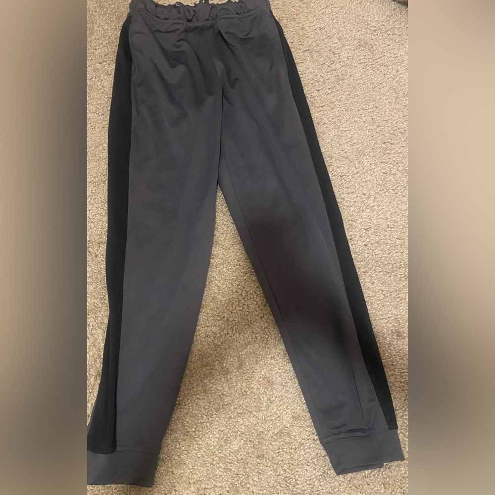 ID Ideology Men's Small Charcoal w/Black Stripe Knit Drawstring Jogger Sweatpant